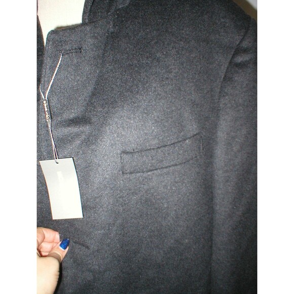 New NWT 46L 46 Long L Mens Over Coat Michael Kors Wool Cashmere Dark Gray Heathe - Picture 6 of 12